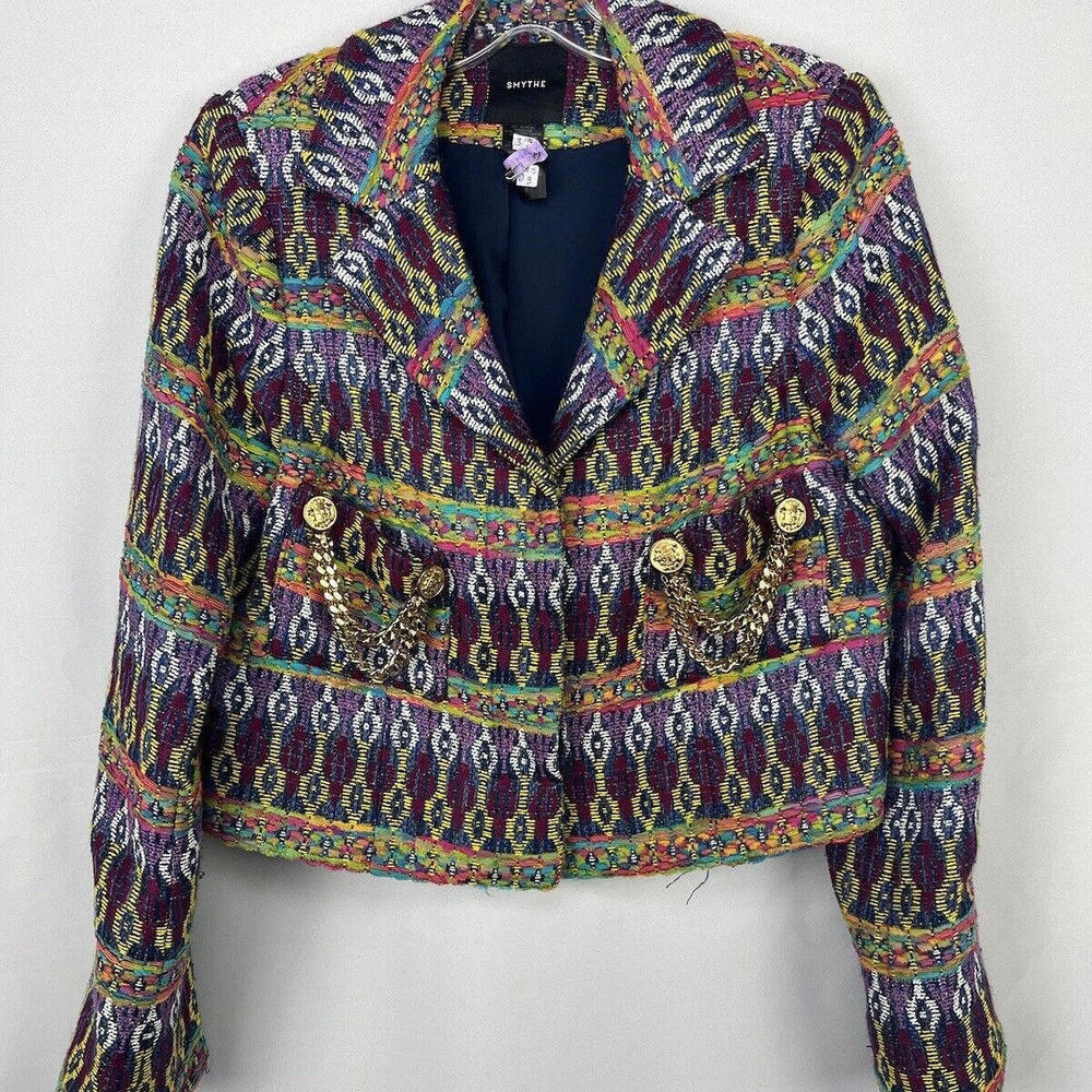 Smythe Box Chain Jaquard Jacket Multi Colour Size 8 US